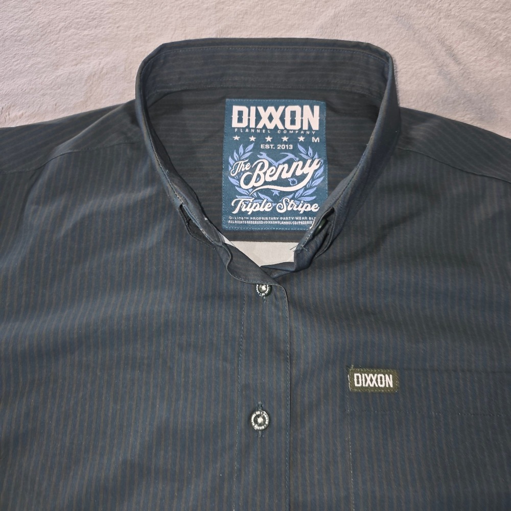 Dixxon Flannel Co The Benny Triple Stripe Short Sleeve Shirt Mens Medium M